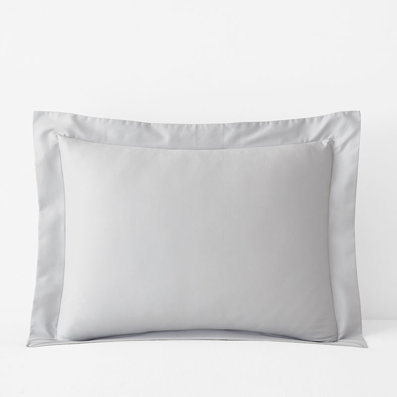 Classic Smooth Sateen Solid Sham - Light Gray, Standard