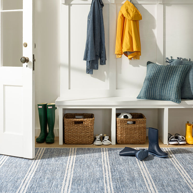 Malta Washable Rug - Blue, 5' x 8'