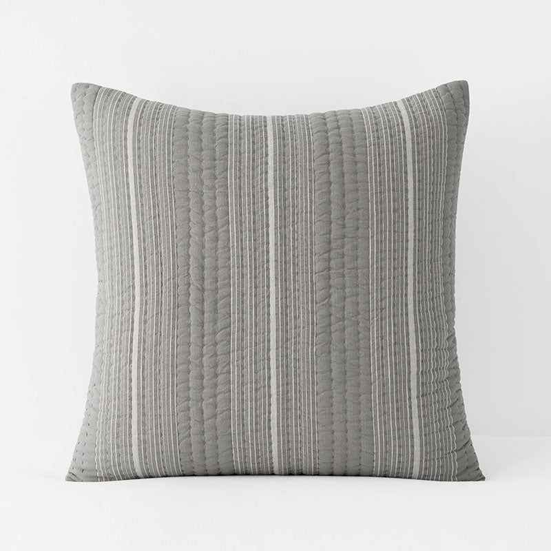 Stripe Quilted Sham - Mirror Stripe, Euro