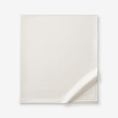 Classic Smooth Sateen Solid Flat Bed Sheet - Ivory, Full