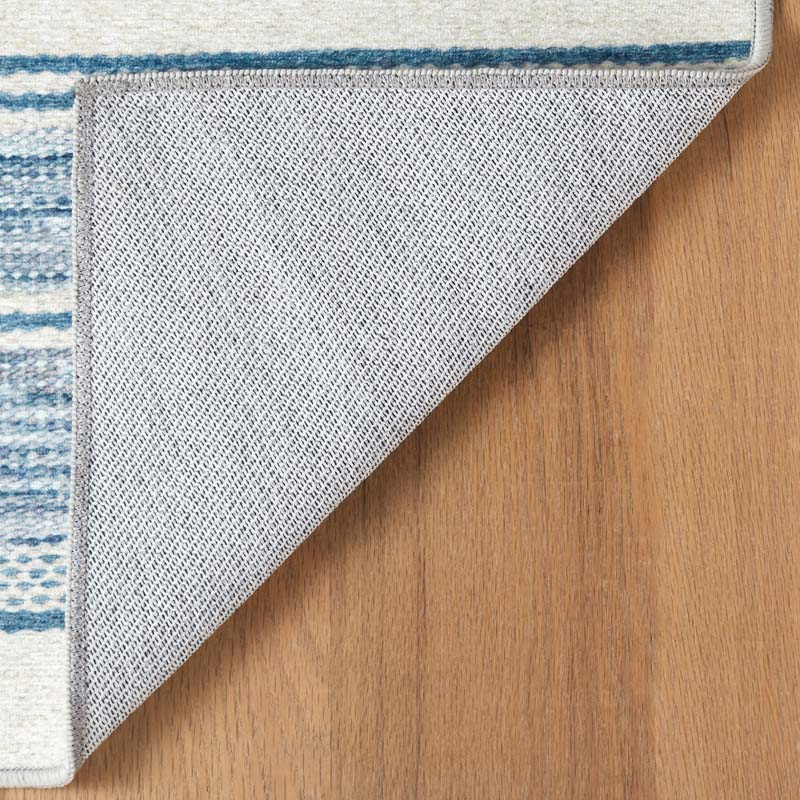 Ellington Stripe Blue Washable Rug - Blue, 3' x 5'