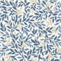 Willowberry Traditional Wallpaper - Blue White, Swatch