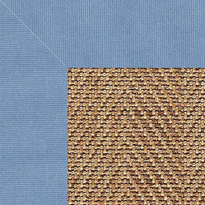 Sunbrella Herringbone Bordered Indoor/Outdoor Rug - Light Blue, Swatch