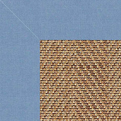 Sunbrella Herringbone Bordered Indoor/Outdoor Rug - Light Blue, Swatch