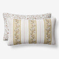 Floral Sprigs Reversible Decorative Lumbar Pillow Cover - Multi, 12 in. x 21 in.