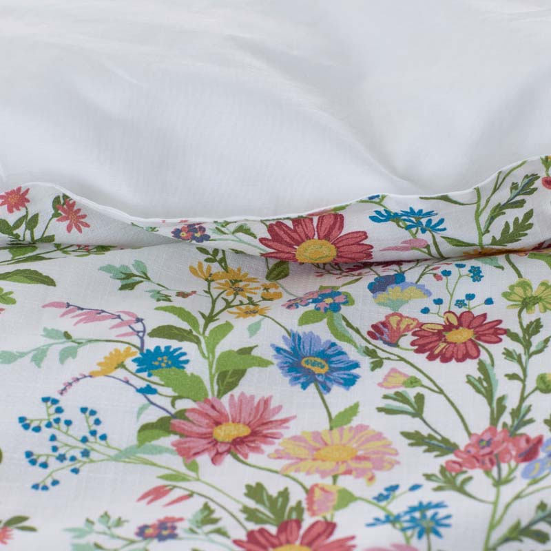 Springtime Bouquets Sham - White, Standard