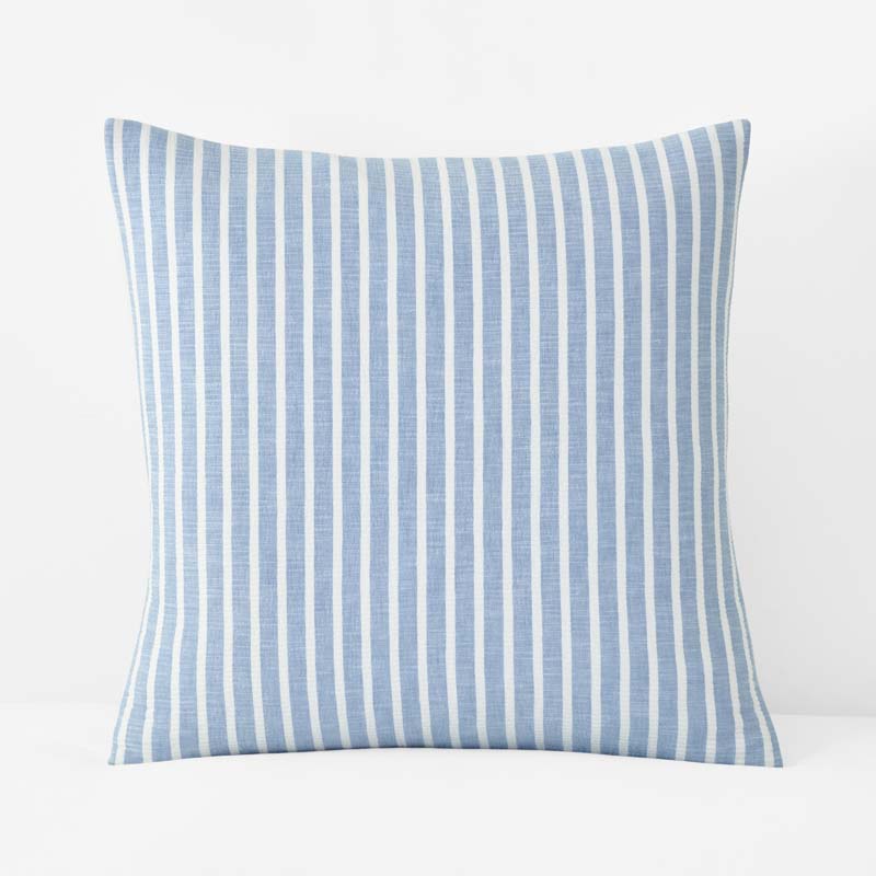 Yarn-Dyed Bengal Stripe Quilted Sham - Blue, Euro