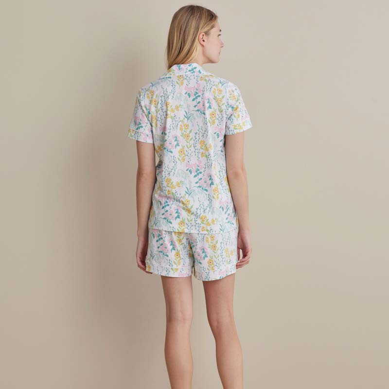 Cotton Modal Women's Shorts Set - Spring Garden, M