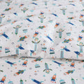 Space Adventure Classic Cool Organic Cotton Percale Duvet Cover Set - White Multi, Twin/Twin XL