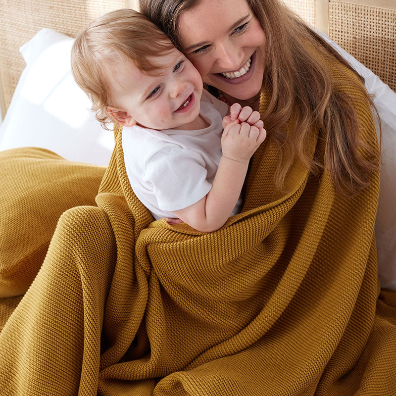 Classic All Season Breathable Cotton Knit Blanket - Green, Twin/Twin XL