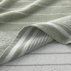 Plush Spa Stripe 6-Piece Bath Set - Light Willow