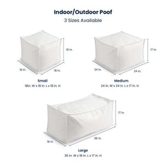 Indoor/Outdoor Pouf - Navy, Medium
