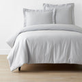 Classic Smooth Sateen Solid Duvet Cover - Light Gray, King/Cal King