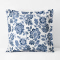 Floral Indigo Garden Classic Cool Cotton Percale Sham - Blue, Euro