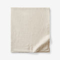 Premium Breathable Washed Linen Solid Flat Bed Sheet - Parchment, King/Cal King