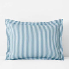 Tira Floral Classic Cool Cotton Percale Sham - Stripe Blue, King