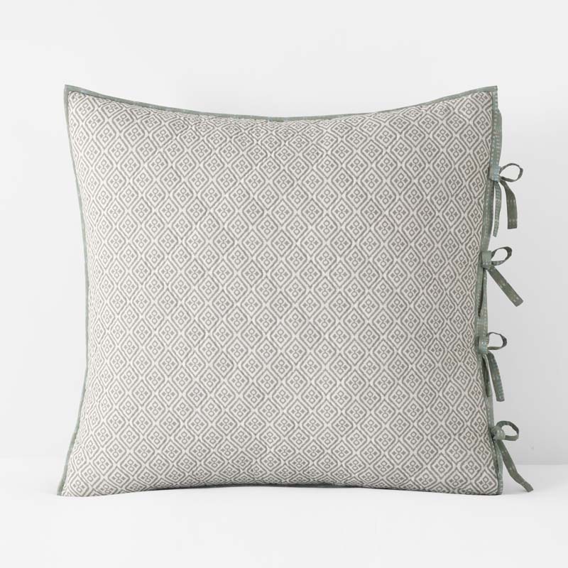 Tira Geo Reversible Quilted Sham - Green, Euro