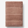 Textured Stripe Bath Sheet - Dusted Clay