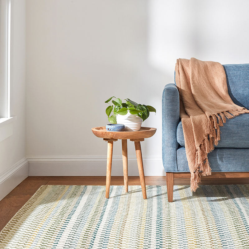 Poppy Handwoven Wool Rug - Moss, 3' x 5'