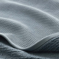 Waffle Hand Towel - Smoky Blue