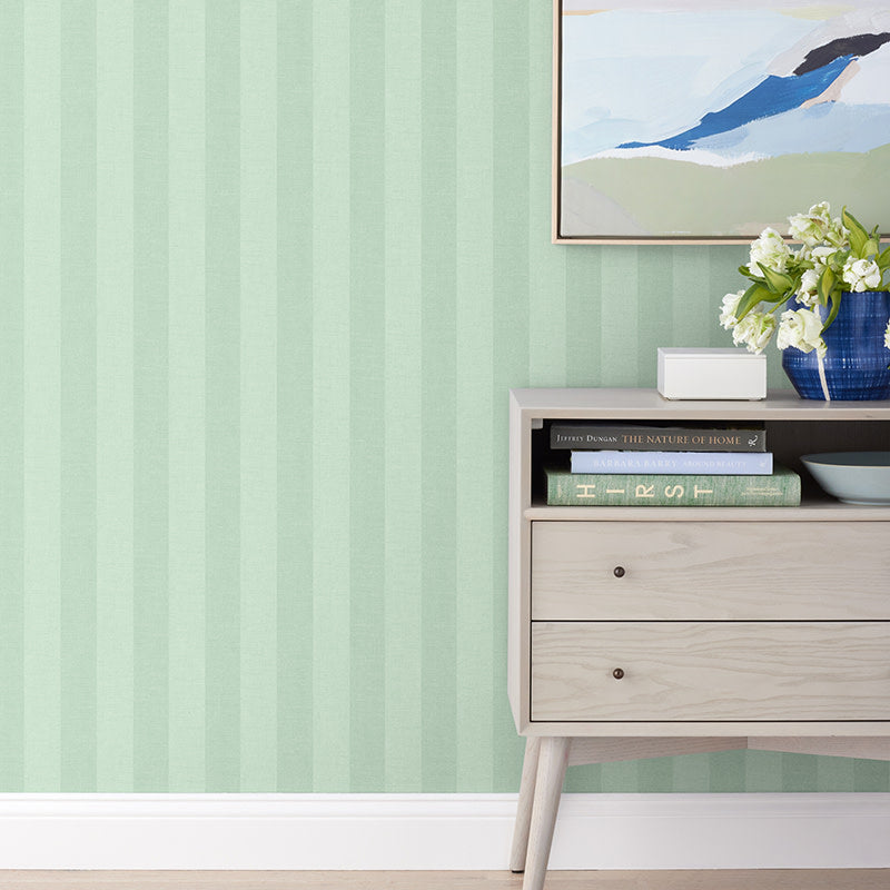 Ava Removable Wallpaper - Stripe Willow Green, Roll