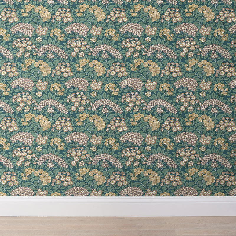 Garden Removable Wallpaper - Green/Tan, Panel