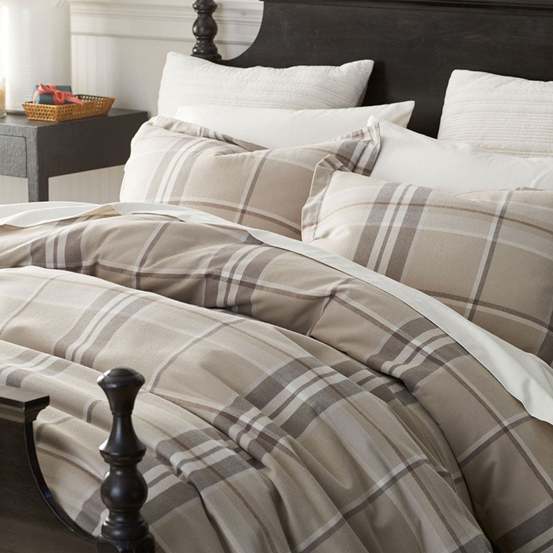 Classic Plaid Ultra-Cozy Cotton Velvet Flannel Sham - Brad, Standard