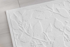 Flatwoven Textured Bath Mat - Leaves, 24 in. x 40 in.