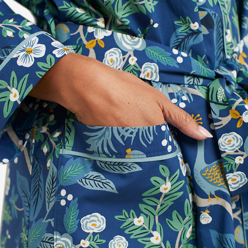Poplin Women's Robe - Peacock, XS/S