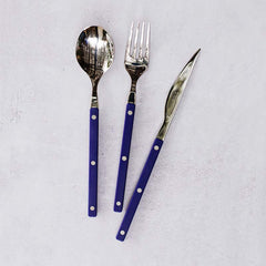 Pastello Flatware, Set of 3 - Navy