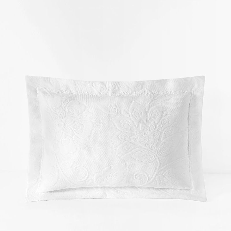 Putnam Cotton Matelassé Sham - White