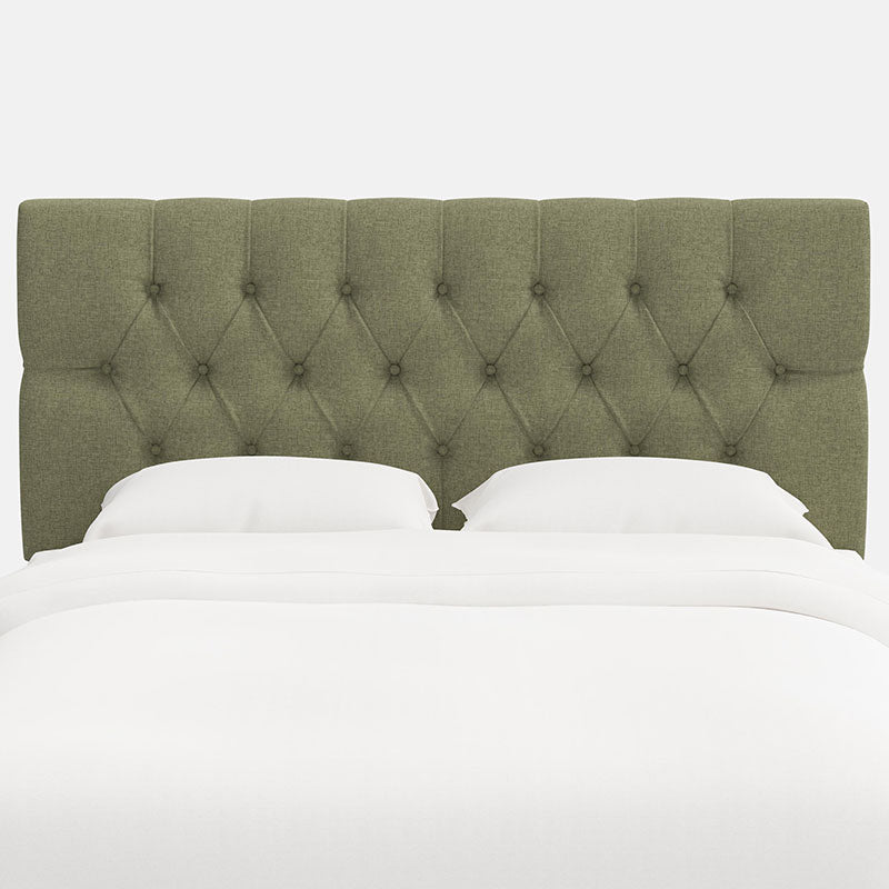 Park Tufted Textured Linen Headboard - Laurel, King
