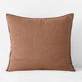 Premium Breathable Washed Linen Solid Sham - Terracotta, Euro