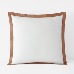 Solid Border Classic Cool Cotton Percale Sham - Clay, Euro