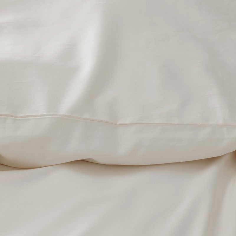 Classic Smooth Sateen Solid Fitted Bed Sheet - Ivory, Twin XL