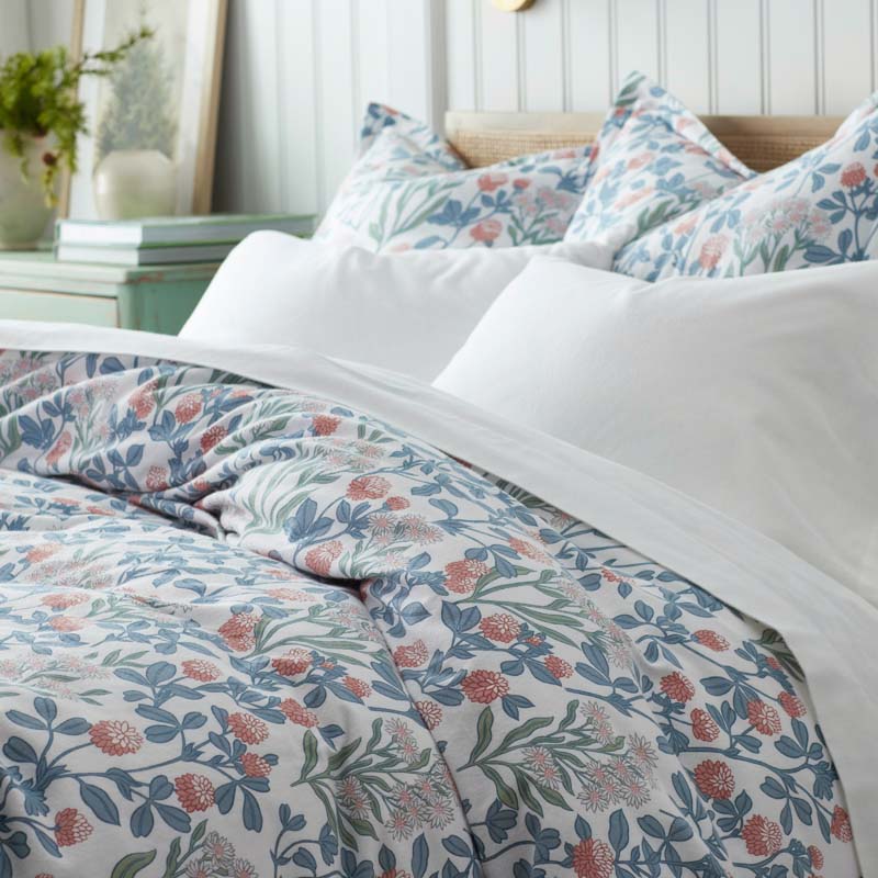Holiday Print Classic Ultra-Cozy Cotton Velvet Flannel Sham - Botanical Grace, Standard