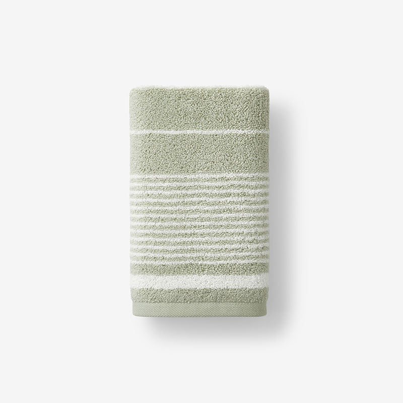 Plush Spa Stripe Hand Towel - Light Willow