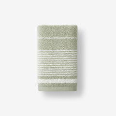 Plush Spa Stripe Hand Towel - Light Willow