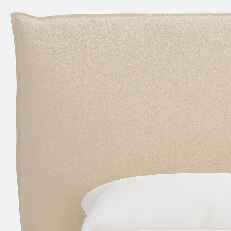 Sutton Velvet Headboard - Pearl, Full