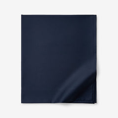 Premium Smooth Supima® Cotton Wrinkle-Free Sateen Flat Bed Sheet - Navy, Deep Pocket Cal. King