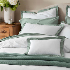 Solid Border Classic Cool Cotton Percale Sham - Thyme, Standard