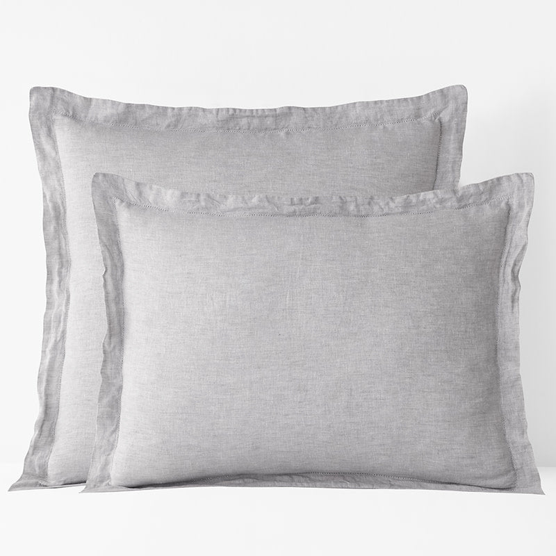 Premium Breathable Relaxed Chambray Linen Sham - Gray, King
