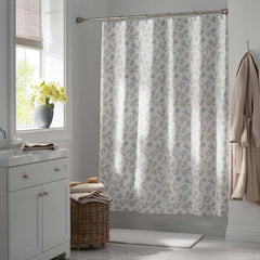 Whispering Garden Premium Smooth Wrinkle-Free Sateen Shower Curtain - Gray Multi