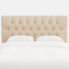 Park Tufted Velvet Headboard - Pearl, Cal King