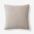 Classic All Season Breathable Cotton Knit Decorative Pillow Cover - Taupe