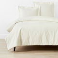 Classic Cool Cotton Percale Bed Duvet Cover - Cream, Twin/Twin XL