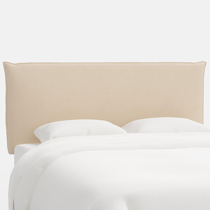 Sutton Velvet Headboard - Pearl, Full