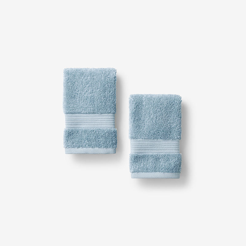 Regal Egyptian Cotton Washcloths, Set of 2 - Blue Sky