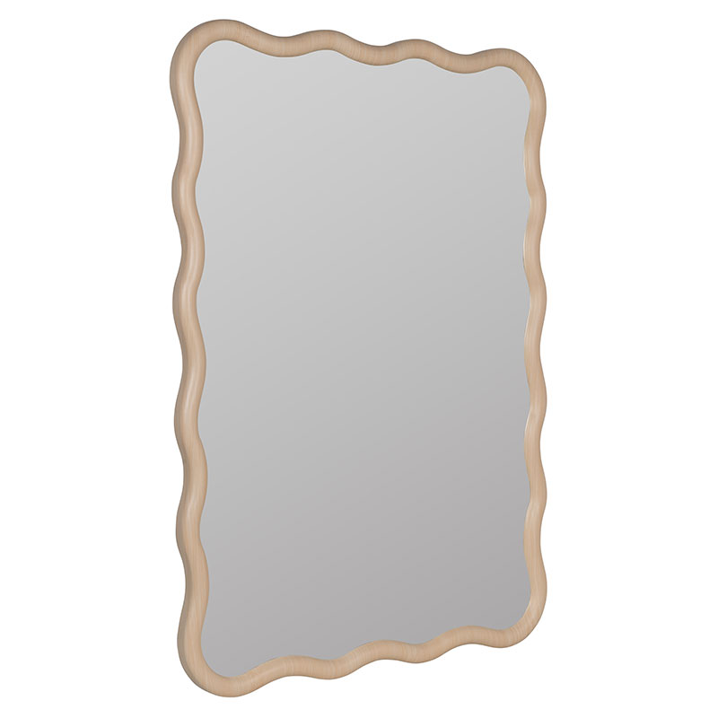 Wave Rectangle Wall Mirror - Bubblegum