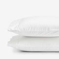 Solid Garment Washed Cotton Percale Pillowcase Set - White, King